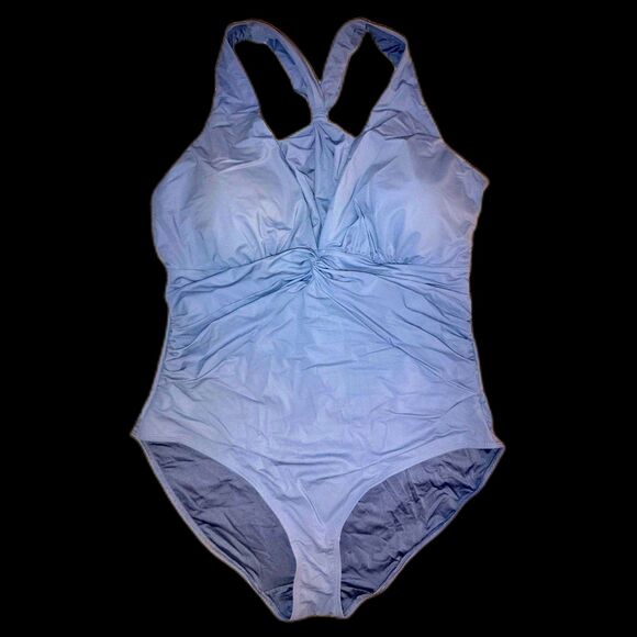 NWT SHAPELLX Smart Sculpt Ruched Twist Front Shaping 1 Piece Swimsuit Size 3XL - Picture 1 of 6